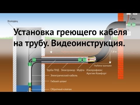 Видео: Установка греющего кабеля для подогрева труб