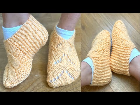 Видео: На 2-х спицах! Супер лёгкие следочки для начинающих #knittingsocks #вязаныеноски