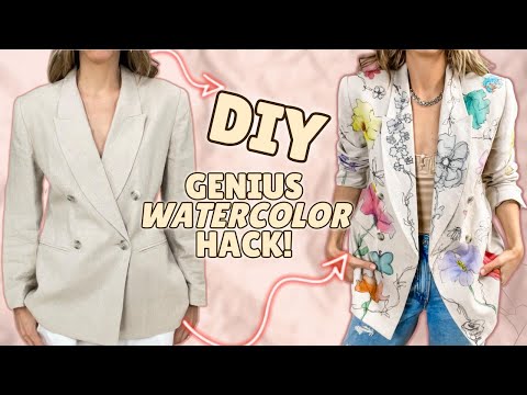Видео: Как нарисовать одежду акварелью! Гениальный лайфхак!! (Плюс идеи для нарядов)