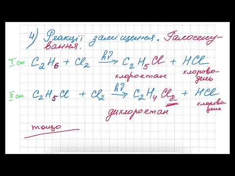 Видео: Хімічні властивості насичених вуглеводнів
