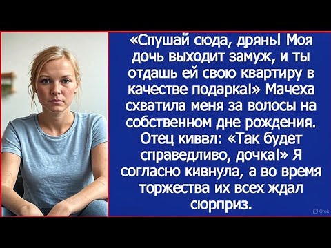 Видео: “Мачеха хотела выбить из меня квартиру… но получила неожиданный ответ”