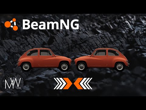 Видео: BeamNG Лобовое столкновение двух автомобилей