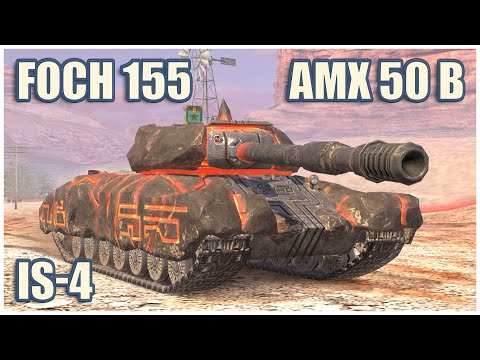 Видео: ИС-4 Буря, Foch 155 & AMX 50 B • WoT Blitz Gameplay