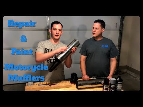 Видео: Покраска выхлопных труб глушителя мотоцикла термостойкой грунтовкой и краской | Огнестойкое покры...
