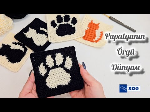 Видео: без остатков ниток / изготовление модели мотива кошачьей лапы крючком