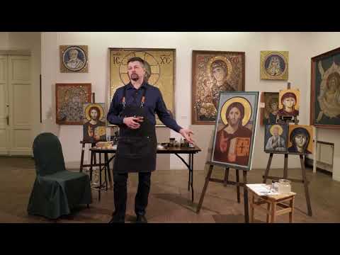 Видео: Мастер-класс "Техника энкаустической иконы". Часть 2
