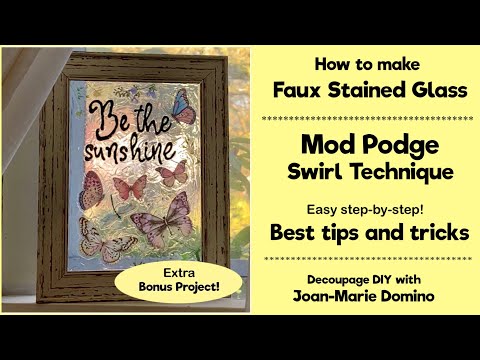 Видео: КАК СДЕЛАТЬ «ИСКУССТВЕННОЕ ВИТРАЖНОЕ СТЕКЛО» / НОВИНКА! РУКОВОДСТВО ПО ТЕХНИКЕ MOD PODGE SWIRL / ...