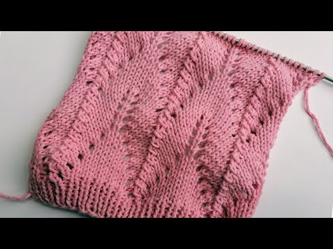 Видео: Красивый ажурный узор спицами для кофточек, кардиганов и т.д. Схема узора и описание под видео!