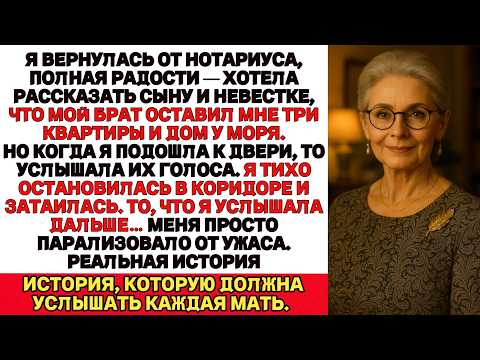 Видео: Я вернулась от нотариуса, чтобы рассказать сыну и невестке, что брат оставил мне три квартиры и…