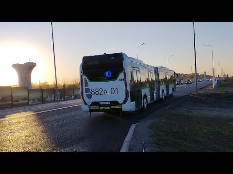 Видео: Астана. A384 Iveco urbanway 18 маршрут 10ка