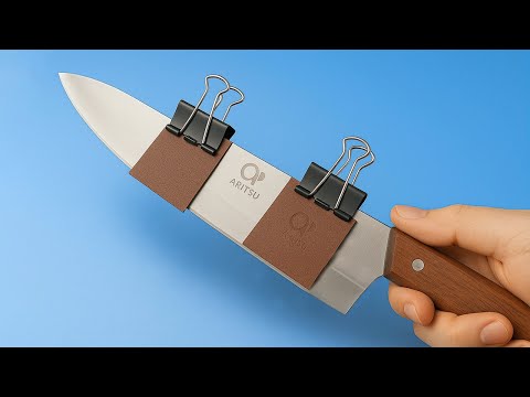 Видео: Простой способ заточить нож как бритву!