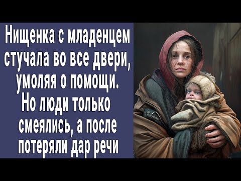 Видео: Нищенка с малышом в руках стучала во все двери, умоляя о помощи. Но все смеялись, а после побледнели
