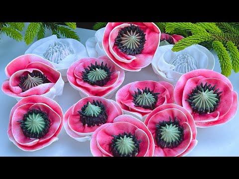 Видео: Червоний мак із зефіру. Всі секрети і деталі