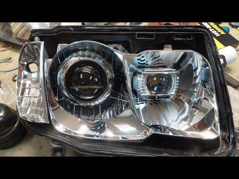 Видео: Land Cruiser 100 Установка biled Statlight a4 и модулей дальнего Aozoom ALPS 01