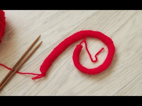 Видео: Полый шнур спицами  Как вязать Урок 124   Hollow Cord Knitting