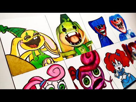 Видео: Рисунок Friday Night Funkin 'VS Original Bunzo Bunny, Huggy Wuggy, Mommy Long Legs