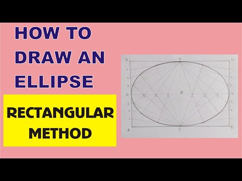 Видео: Как построить эллипс прямоугольным методом | Прямоугольный метод рисования эллипса