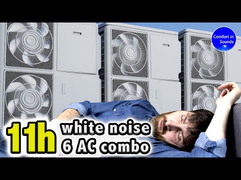Видео: Белый шум, мгновенное засыпание, шум кондиционера для сна, учебы, сосредоточения, расслабления