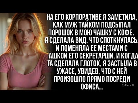 Видео: Муж подсыпал мне что-то в кофе. Но я поменялась чашками с его секретаршей, и зал оглушил ее крик…