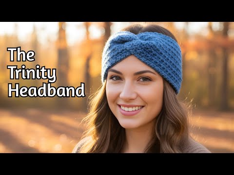 Видео: Узнайте, как связать крючком витую повязку на голову | Простой урок по изготовлению ушных гелей в...