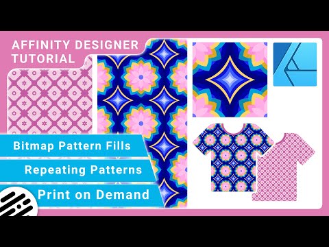 Видео: Учебное пособие по Affinity Designer — повторяющиеся узоры, заливка растровыми узорами и печать п...