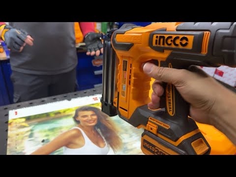 Видео: Аккумуляторный гвоздезабиватель нейлер INGCO CBNLI5005