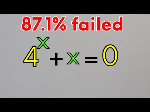 Видео: Германия. Вы можете это решить?I Математическая олимпиада I 4ˣ + x = 0. Найди x=?