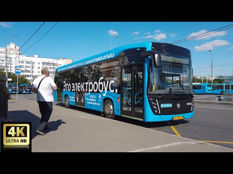 Видео: 356 маршрут электробуса. 21.08.2023 год. Москва.