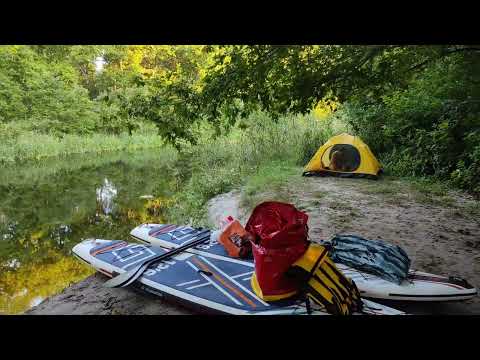 Видео: Сапсёрфинг на реке Битюг. 2х-дневный сплав на сапбордах 05-06.08.23г Старая Чигла - Коршево