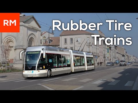 Видео: Рельсовый транспорт на резиновых шинах — это странно