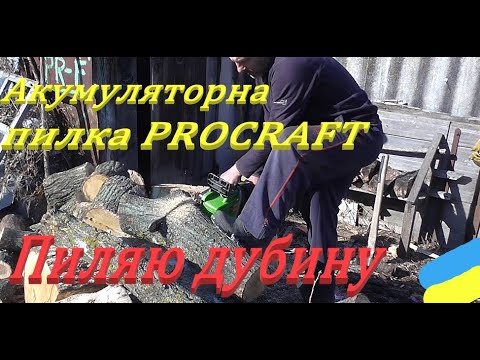 Видео: Акумуляторна пилка PROCRAFT pca 40 # Пиляю дубину #СамСобіПан