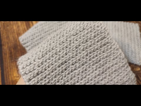 Видео: КАК СВЯЗАТЬ МУЖСКОЙ ШАРФ крючком. ЭЛАСТИЧНАЯ РЕЗИНКА /STAND FOR HOT "LAMB" crochet