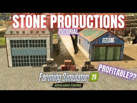 Видео: РУКОВОДСТВО ПО ПРОИЗВОДСТВУ КАМНЯ — Дополнение Highlands Fishing — Farming Simulator 25
