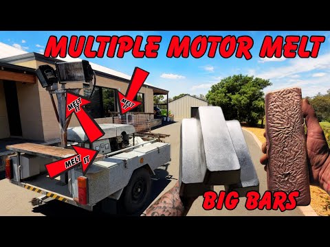 Видео: Плавка мотора прицепа — огромный груз — плавка металла ASMR —  BigStackD