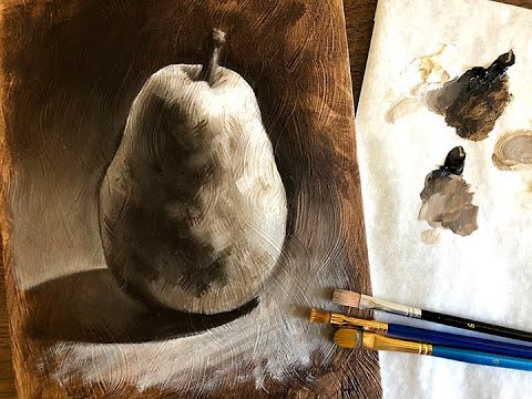 Видео: Масляная живопись - Подмалевок гризайль