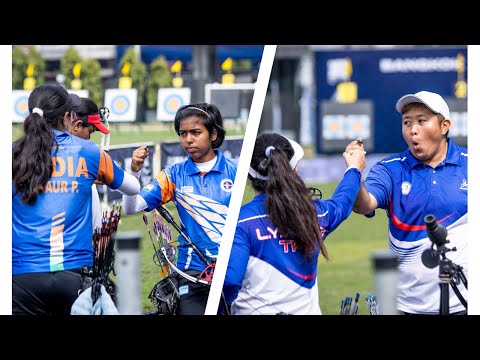 Видео: Индия против Китайского Тайбэя – золото в блочном женском зачёте | Чемпионат Азии по стрельбе из ...