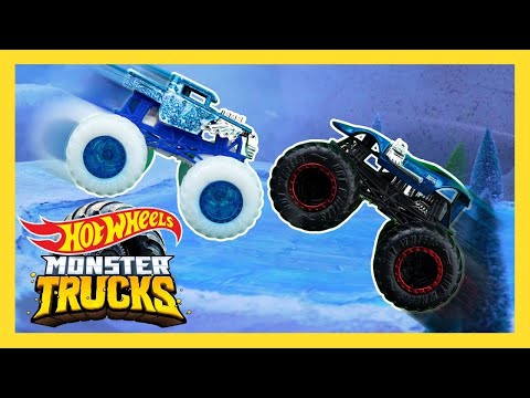 Видео: Эпическая пляжная гонка на острове Monster Trucks! | Monster Trucks | @HotWheelsRussia 3+