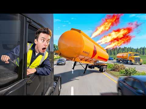 Видео: ОШИБКА = ВЗРЫВ! ДВА БЕНЗОВОЗА НА 200 КМ/Ч в BeamNG.drive!