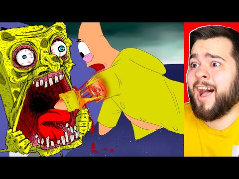 Видео: ЖУТКИЙ МУЛЬТИК ГУБКА БОБ! САМОЕ СТРАШНОЕ ВИДЕО ПРО ГУБКУ БОБА