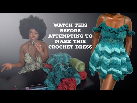 Видео: Не торопитесь надевать вязаное крючком платье 👗, сначала посмотрите это!…