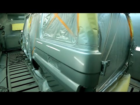 Видео: Toyota Land Cruiser Prado 78 покраска крыши и кузова в два цвета.