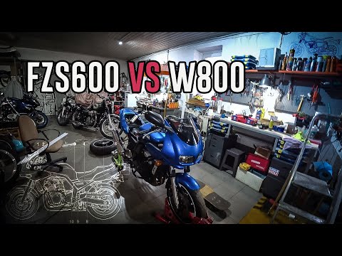 Видео: Про осблуживание Yamaha FZS600 и Kawasaki W800, ремонт которого пошёл не по ПЛАНУ