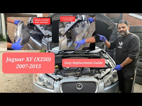 Видео: Руководство по замене левой и правой лампы фары на Jaguar XF 2009 X250 #фары