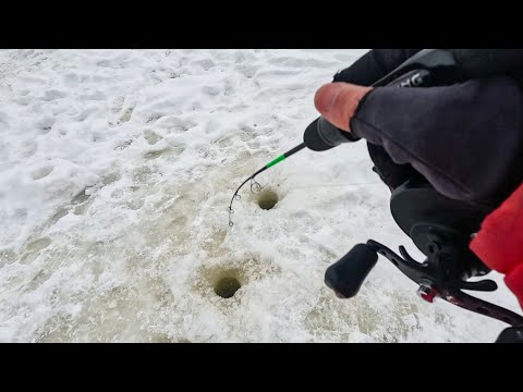 Видео: УДАР-ПРОМАХ, УДАР - ЕСТЬ СУДАК! Рыбалка на балансир, на малой реке, зимой в 2024