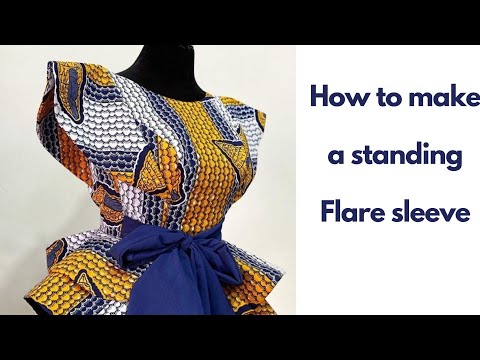 Видео: Как сделать стоячий расклешенный рукав