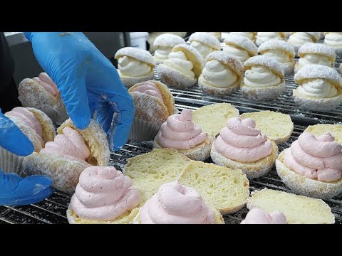 Видео: Домашние пончики с начинкой из 9 разных кремов - корейская уличная еда