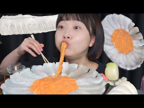 Видео: Сырая рыба / Mukbang eating show