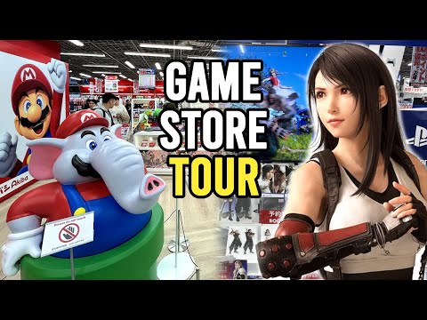Видео: Прогулка по Японии! Экскурсия по магазину видеоигр Akihabara Yodobashi | Возрождение FF7