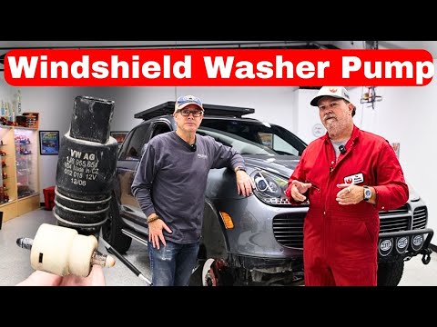 Видео: Ремонт омывателя лобового стекла Porsche Cayenne! — Замена насоса на Cayenne Turbo S