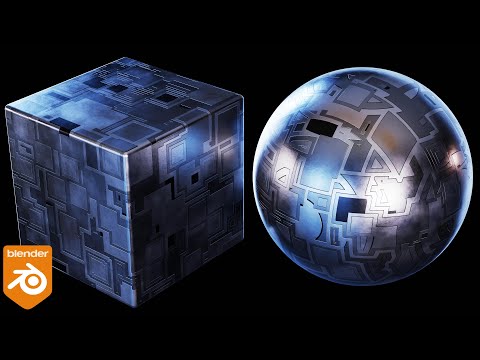 Видео: Простой научно-фантастический материал Greeble Metal (урок по Blender)